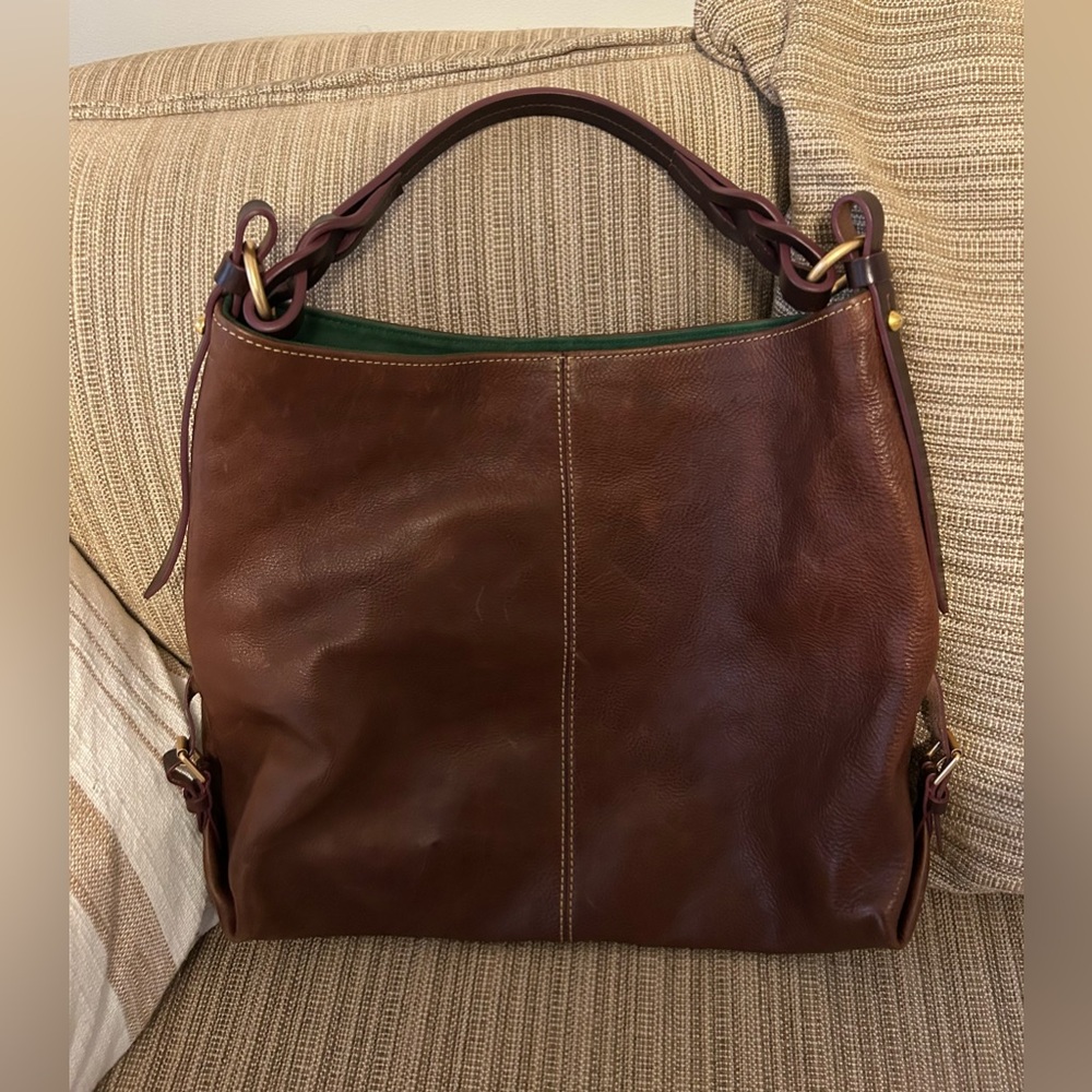 Dooney & Bourke Florentine Twist Strap Hobo in Chesnut - Picture 3 of 6